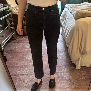 Re/Done high rise stovepipe Ankle Jeans